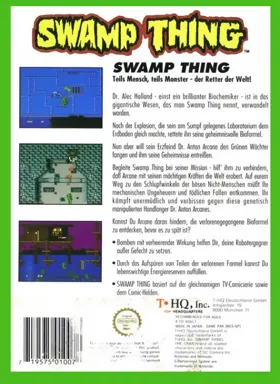 Swamp Thing (Europe) box cover back